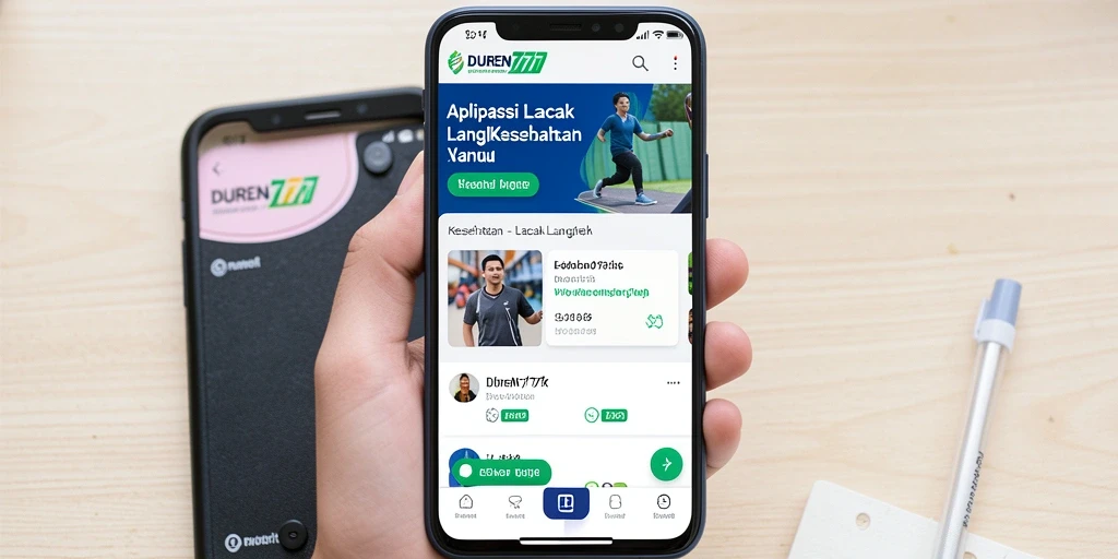 Screenshot antarmuka aplikasi DUREN777 menampilkan fitur Lacak Langkah yang menarik.