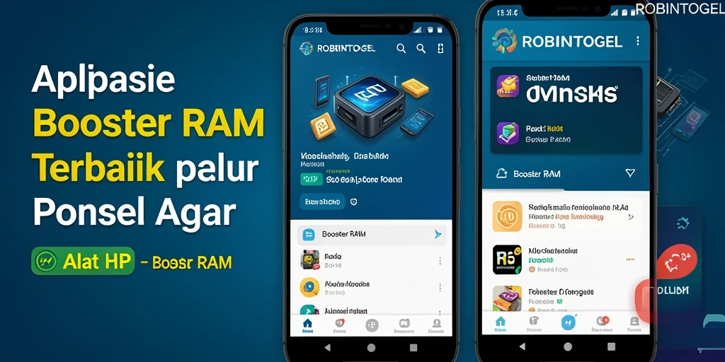 Tampilan antarmuka ROBINTOGEL yang sederhana dan efektif untuk Booster RAM.